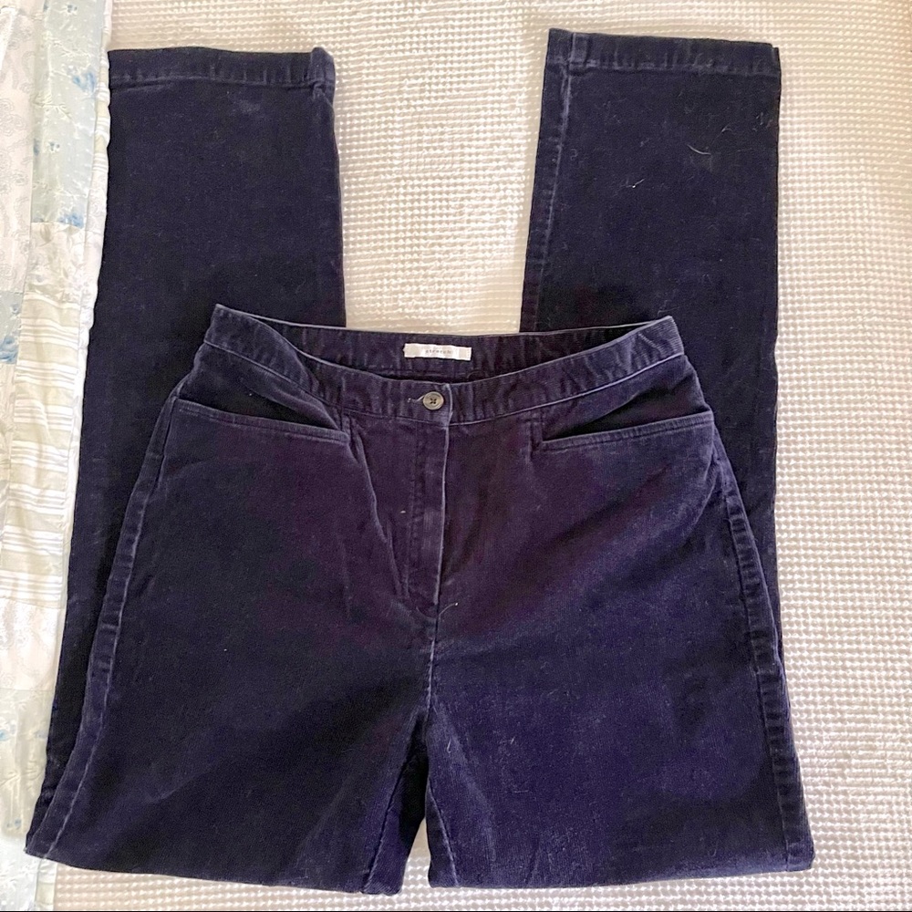 High waisted navy blue corduroy pants by Jones Sport Size 6